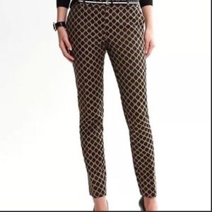 Banana Republic Camden pant black/tan jacquard Diamond